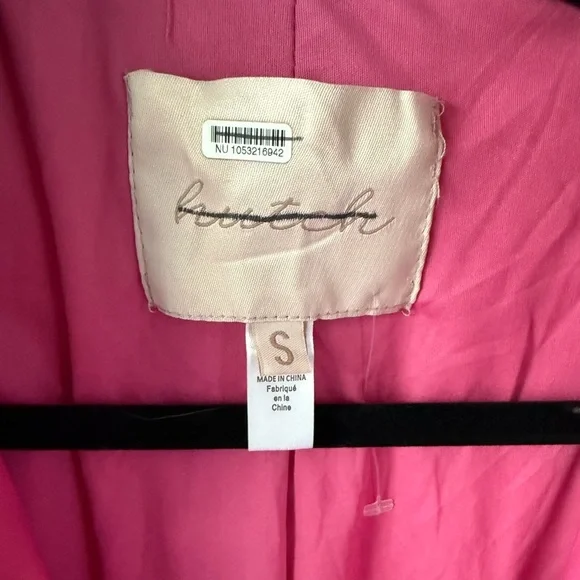 ANTHROPOLOGIE PINK HUTCH VEGAN LEATHER BLAZER SIZE SMALL - Picture 9 of 15